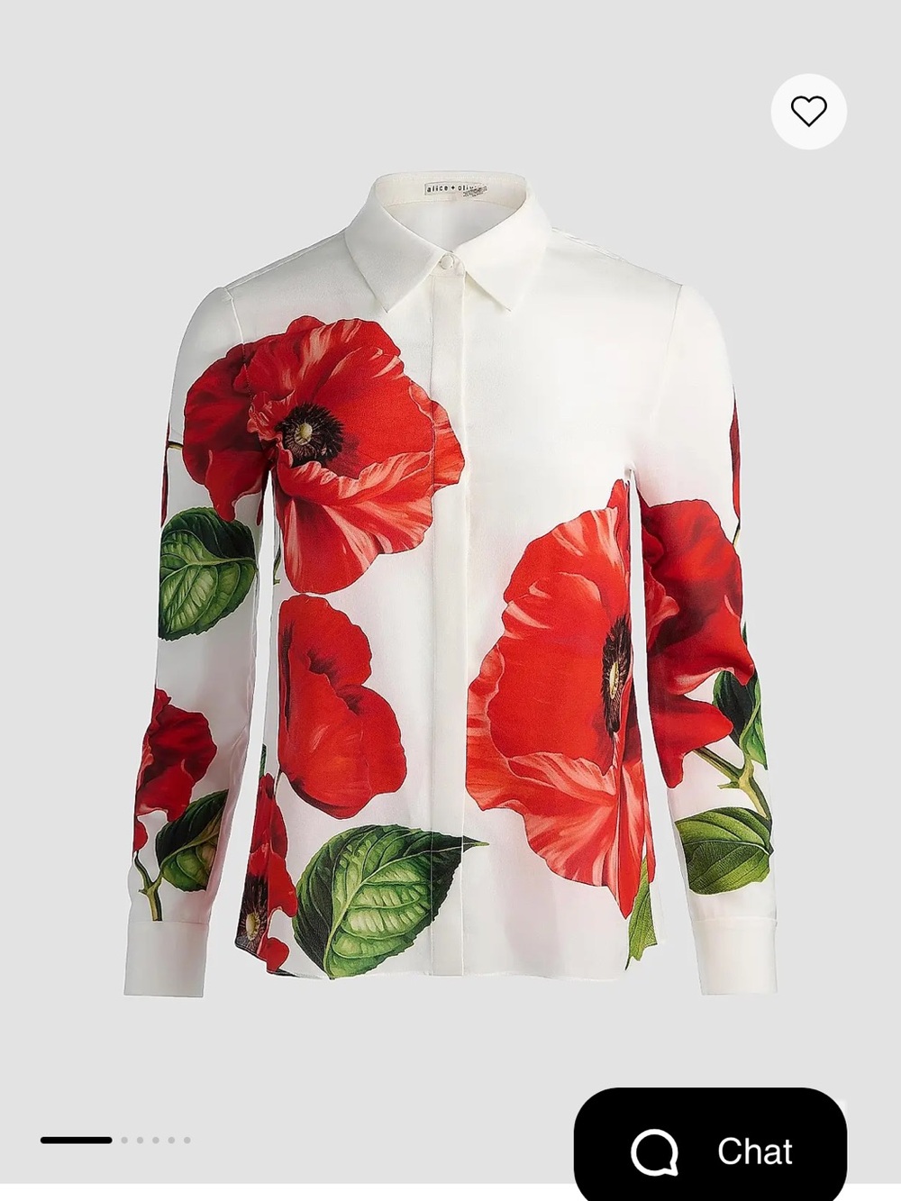 Alice+Olivia Willa Floral Silk Shirt - Picture 5 of 8